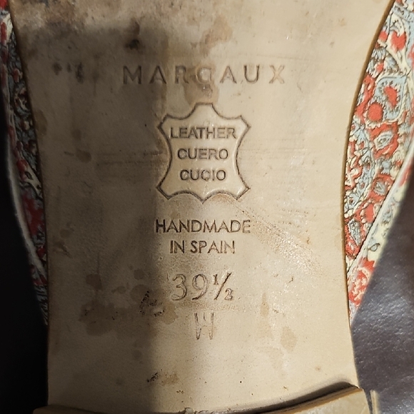 Marqaux Floral Print Leather Women's Mules - Picture 4 of 8